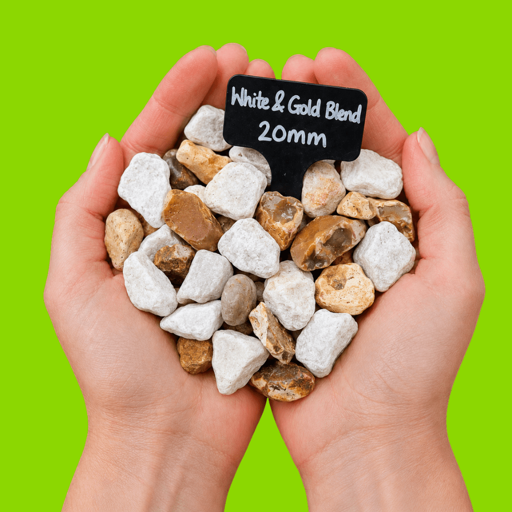 Gold & White Blend Gravel Chippings Bulk Bag