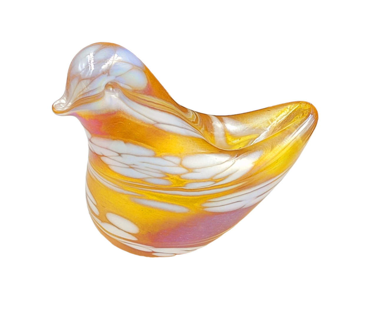 Glass bird paperweight