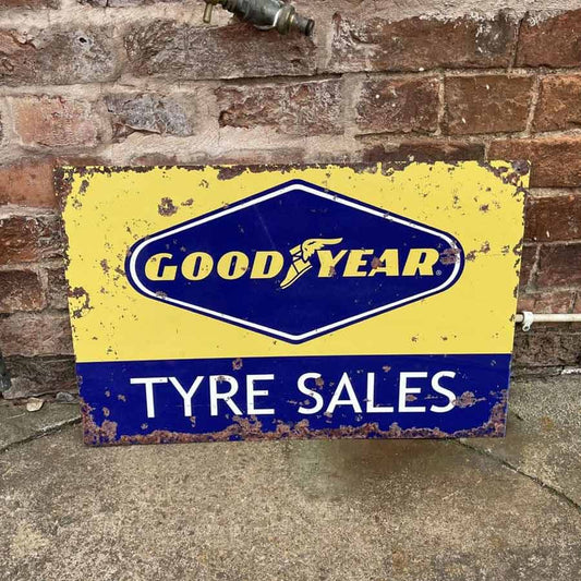 Good Year Tyre Sales Metal Vintage Advertising Sign