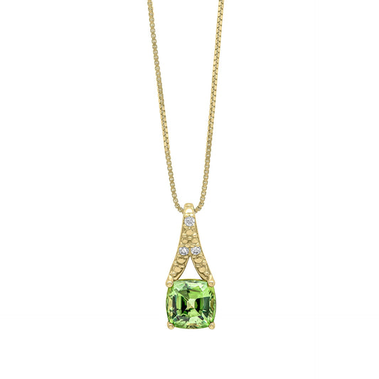 Elements Gold Rose Cut Sapphire and Diamond Pendant
