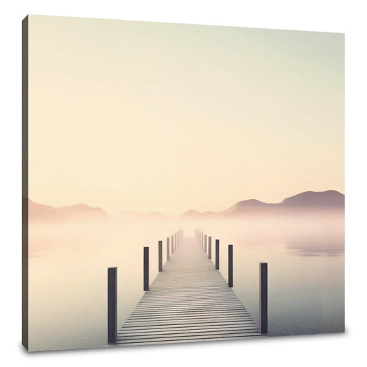 Misty Pier Solitude Canvas