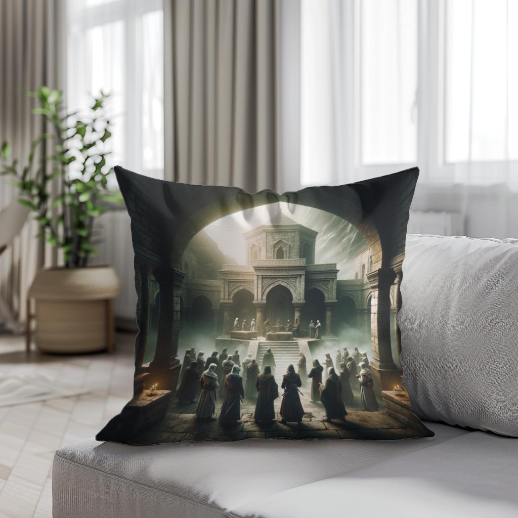 Monastery Shadows Cotton Cushion