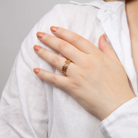 Elements Gold Celtic Pattern Ring