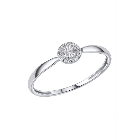 Elements Gold Halo Diamond Ring