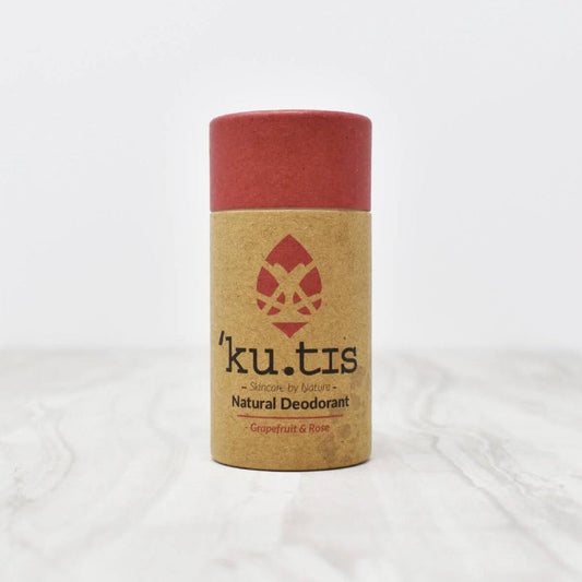 Grapefruit & Rose Natural Roll On Eco Friendly Deodorant, Plastic Free Anti Perspirant