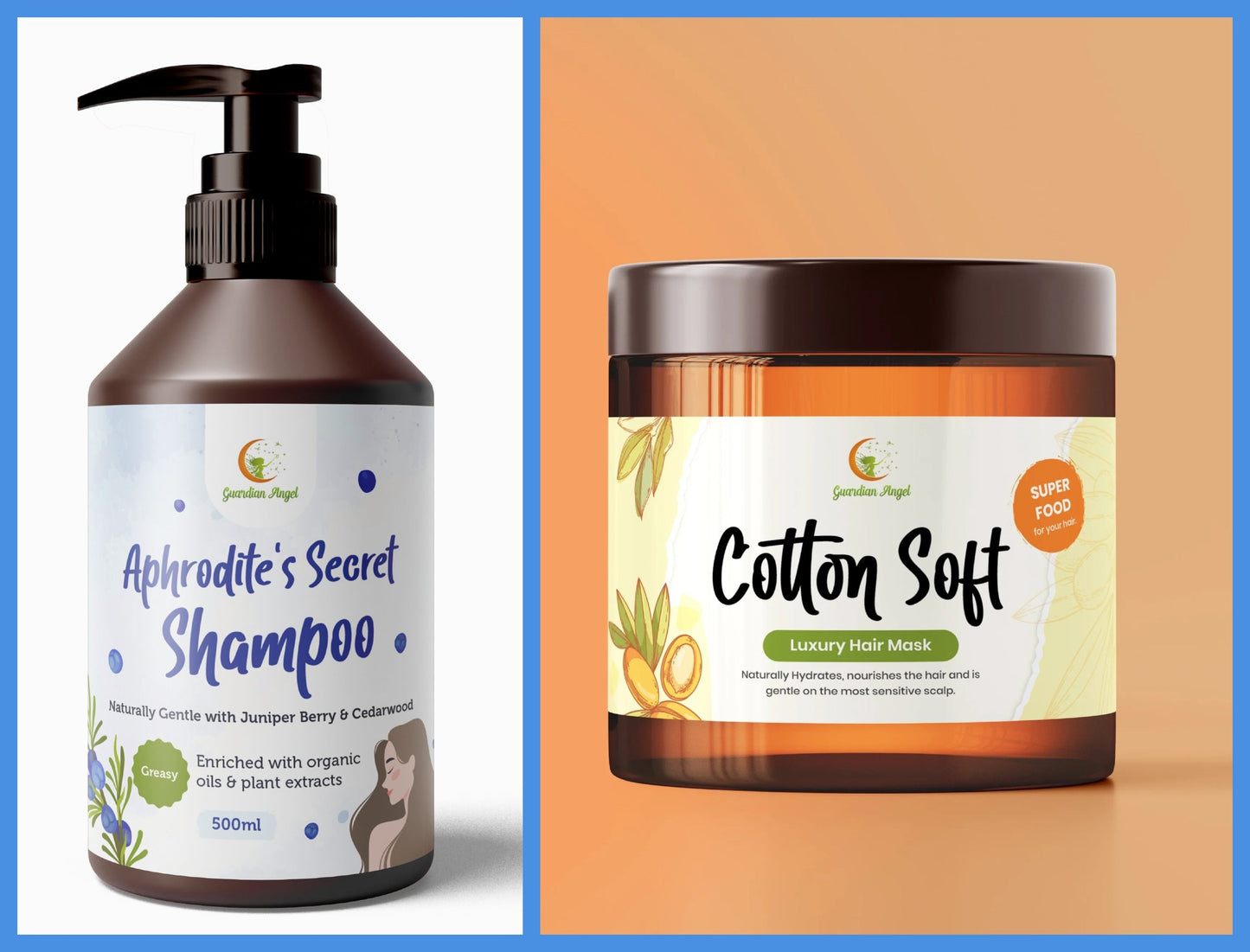 Organic and Natural GREASY HAIR Shampoo & Hair Mask Set