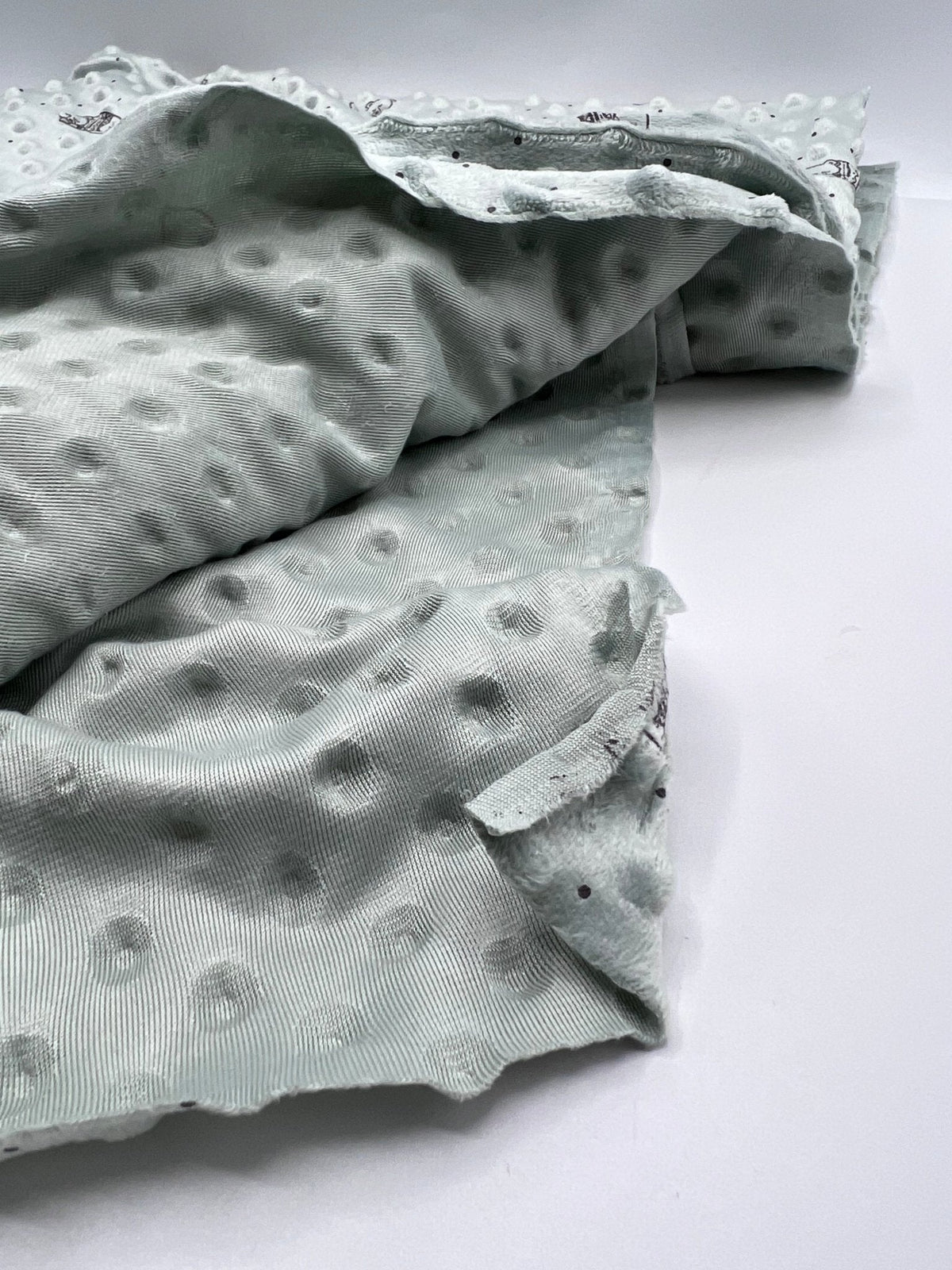 Green Bear Luxury Dimple Fleece Fabric Blanket Loungewear
