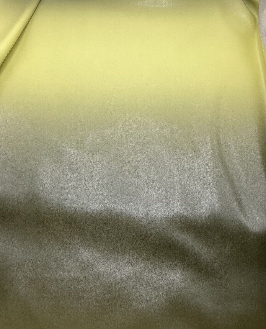 Green Black Faux Leather Leatherette Stretch Fabric