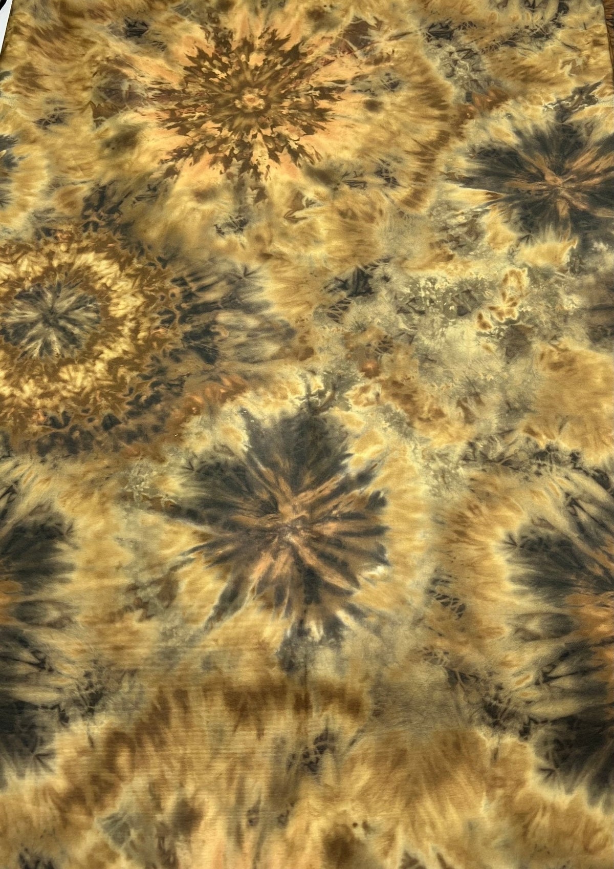 Green Brown Mix Plain Scuba Fabric