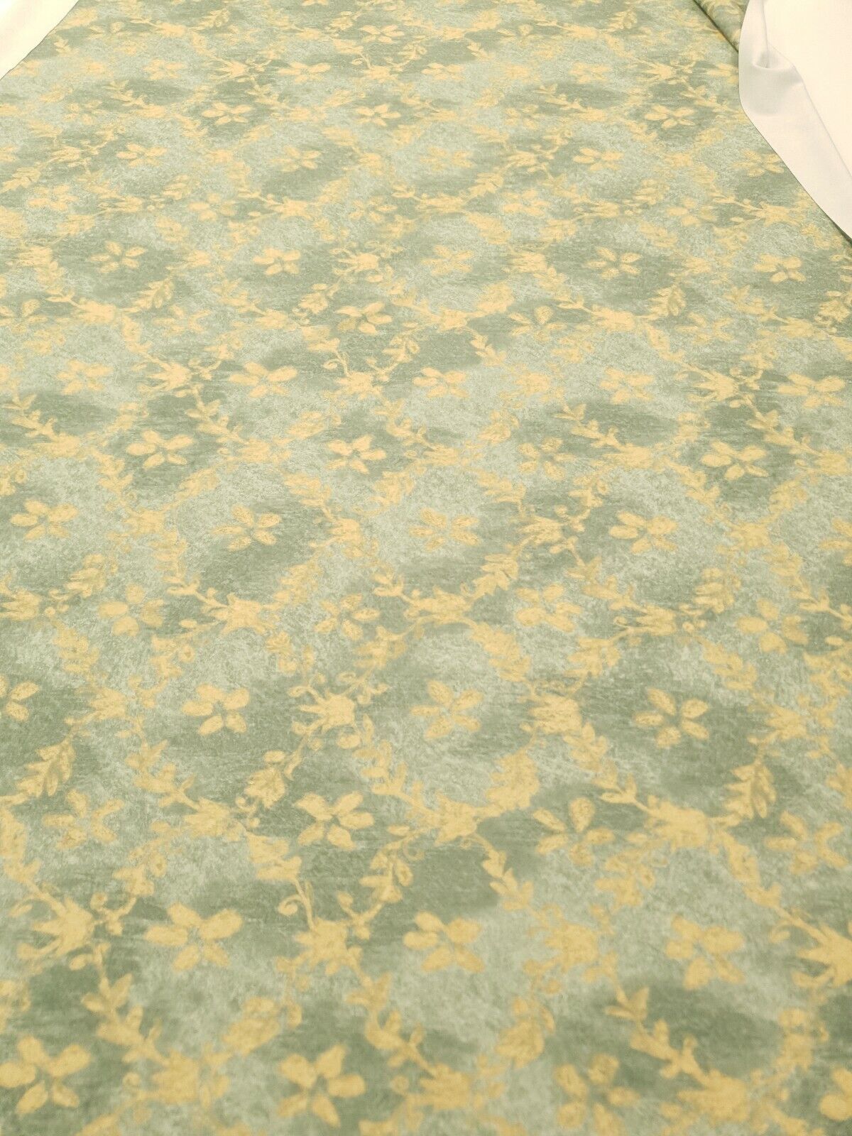 Green Floral Printed Scuba Crepe Jersey Fabric 4 Way Stretch