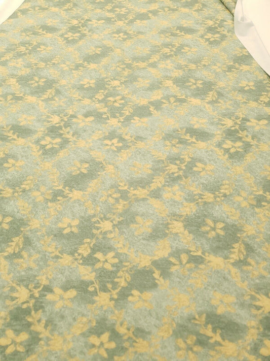 Green Floral Printed Scuba Crepe Jersey Fabric 4 Way Stretch