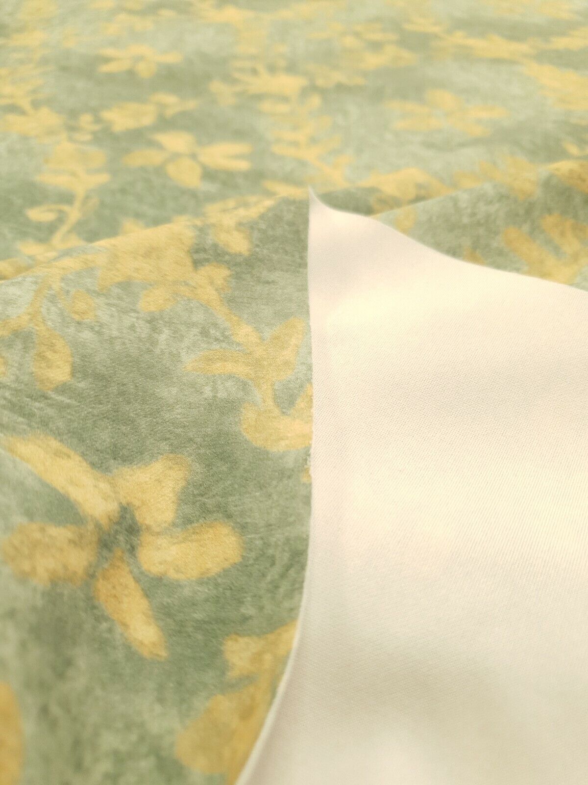 Green Floral Printed Scuba Crepe Jersey Fabric 4 Way Stretch