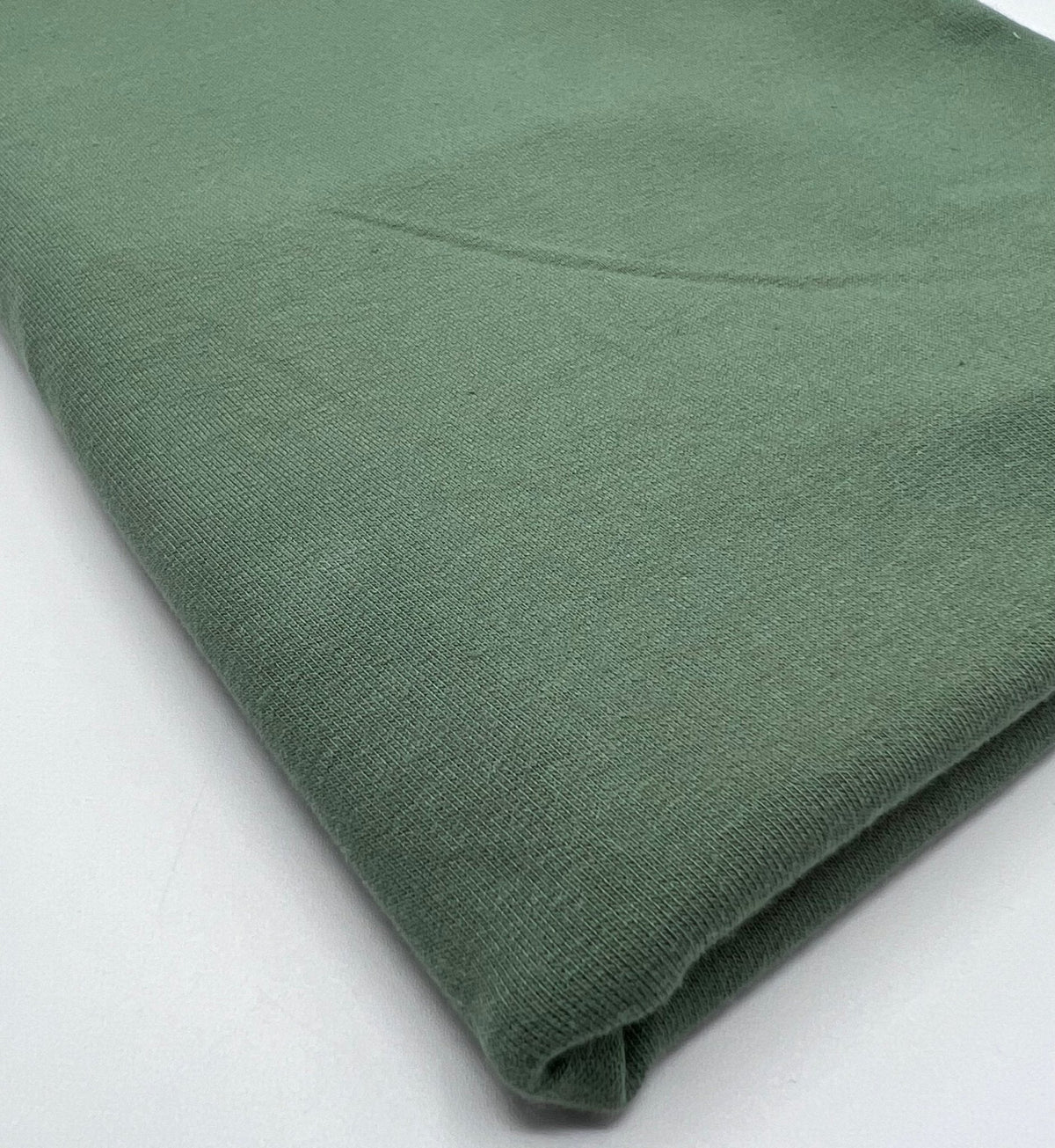 Green French Terry Loopback Cotton Jersey 230 GSM 95/5 Lycra 4 Way Stretch