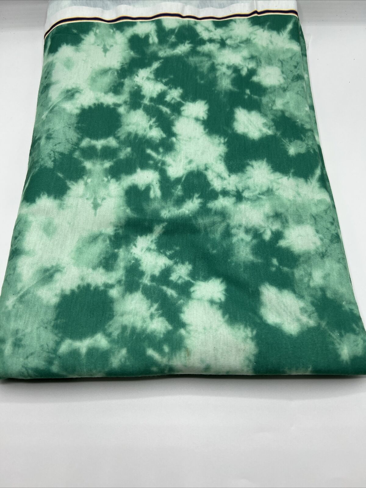 Green Mix Print Spun Poly Stretch Fabric