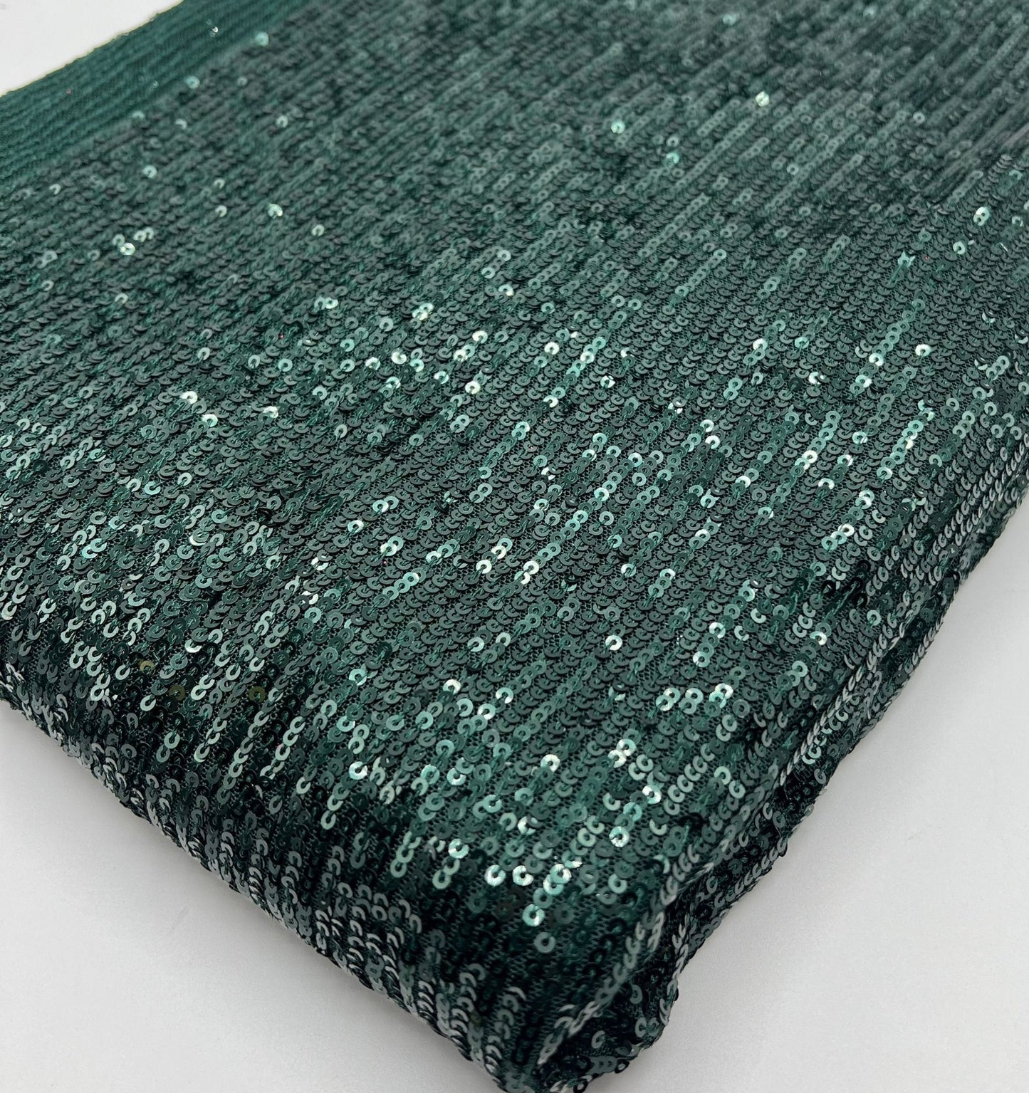 Green On Green Sequin Detail Stretch Fabric