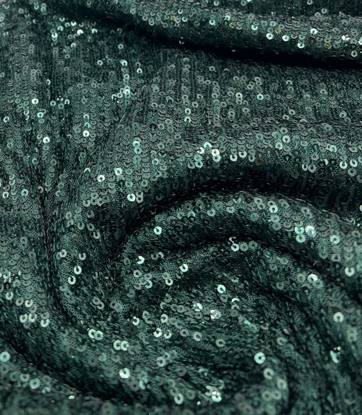 Green On Green Sequin Detail Stretch Fabric