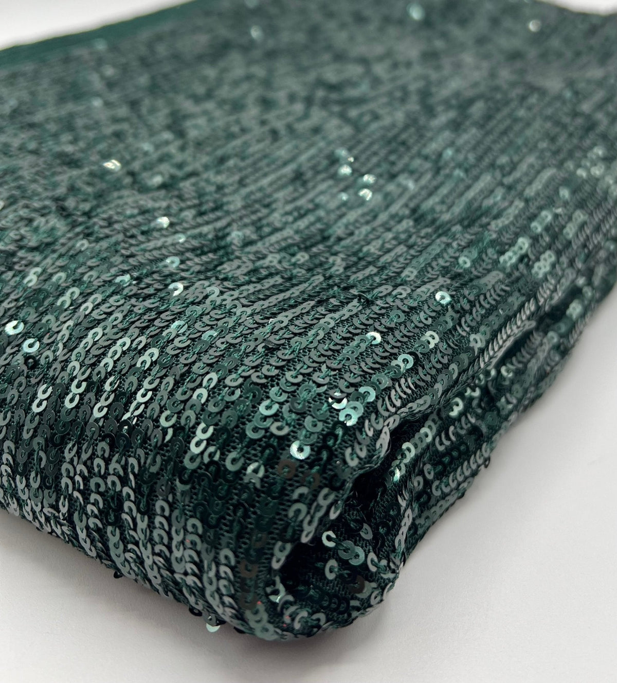 Green On Green Sequin Detail Stretch Fabric