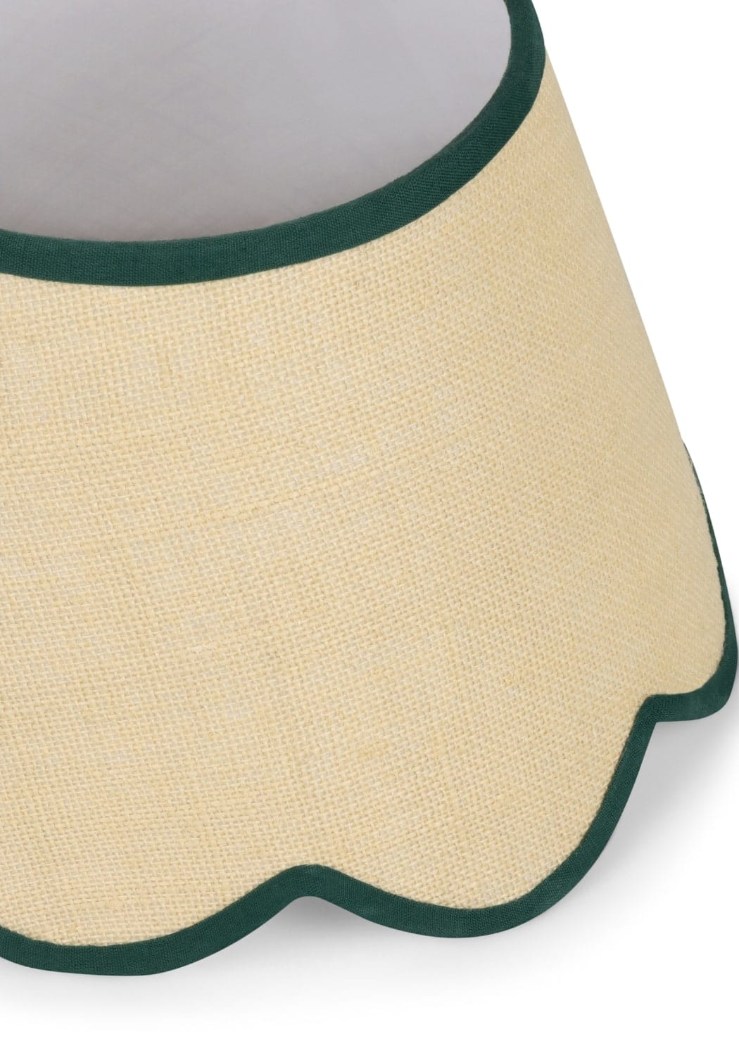 Green Petal Jute Scallop Lampshade