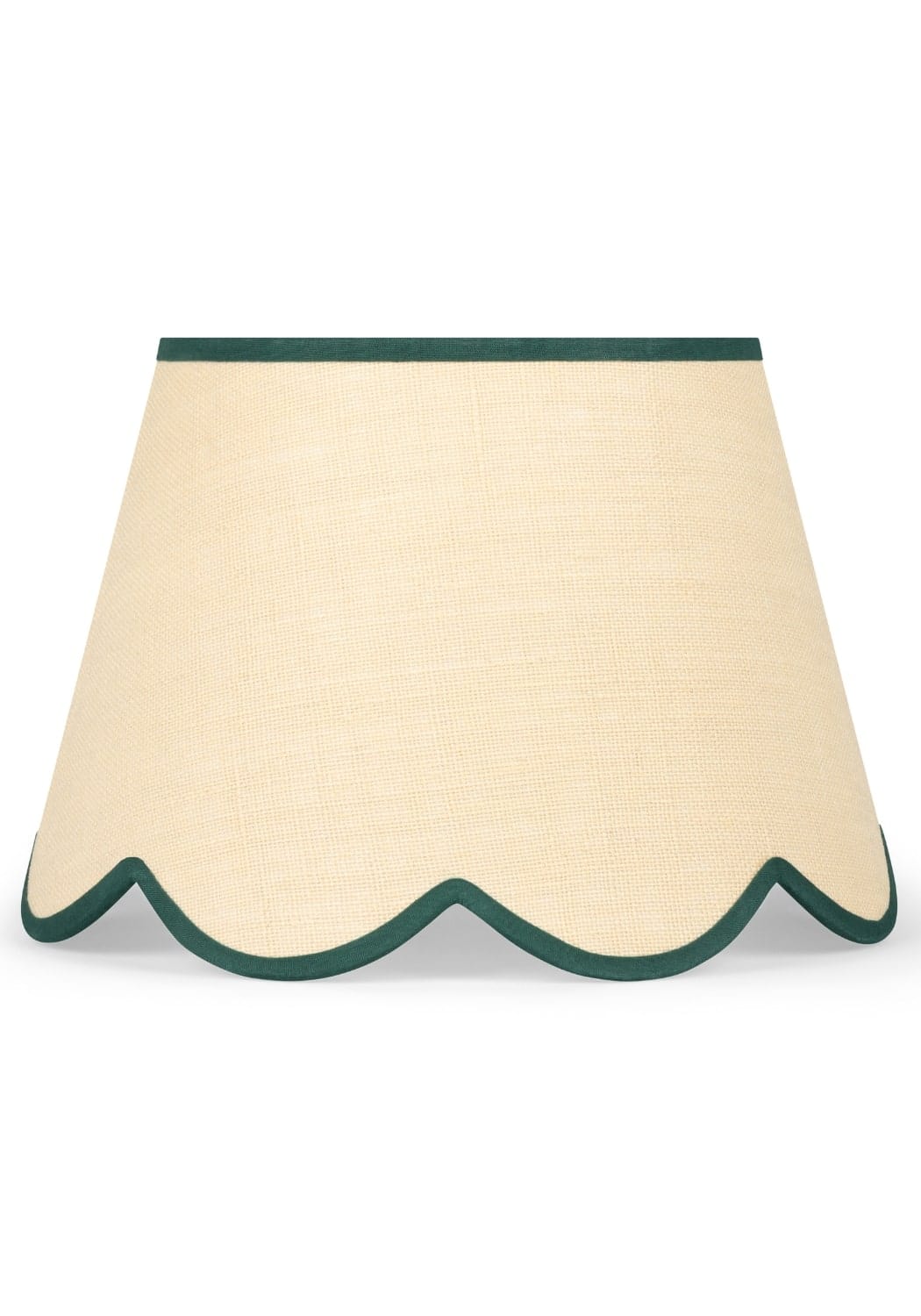 Green Petal Jute Scallop Lampshade