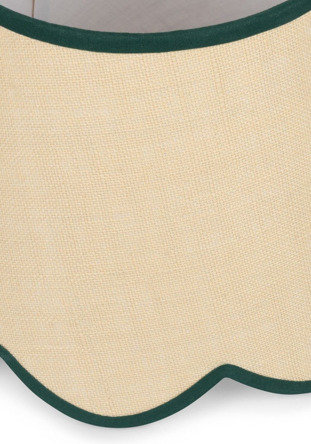 Green Petal Jute Scallop Lampshade