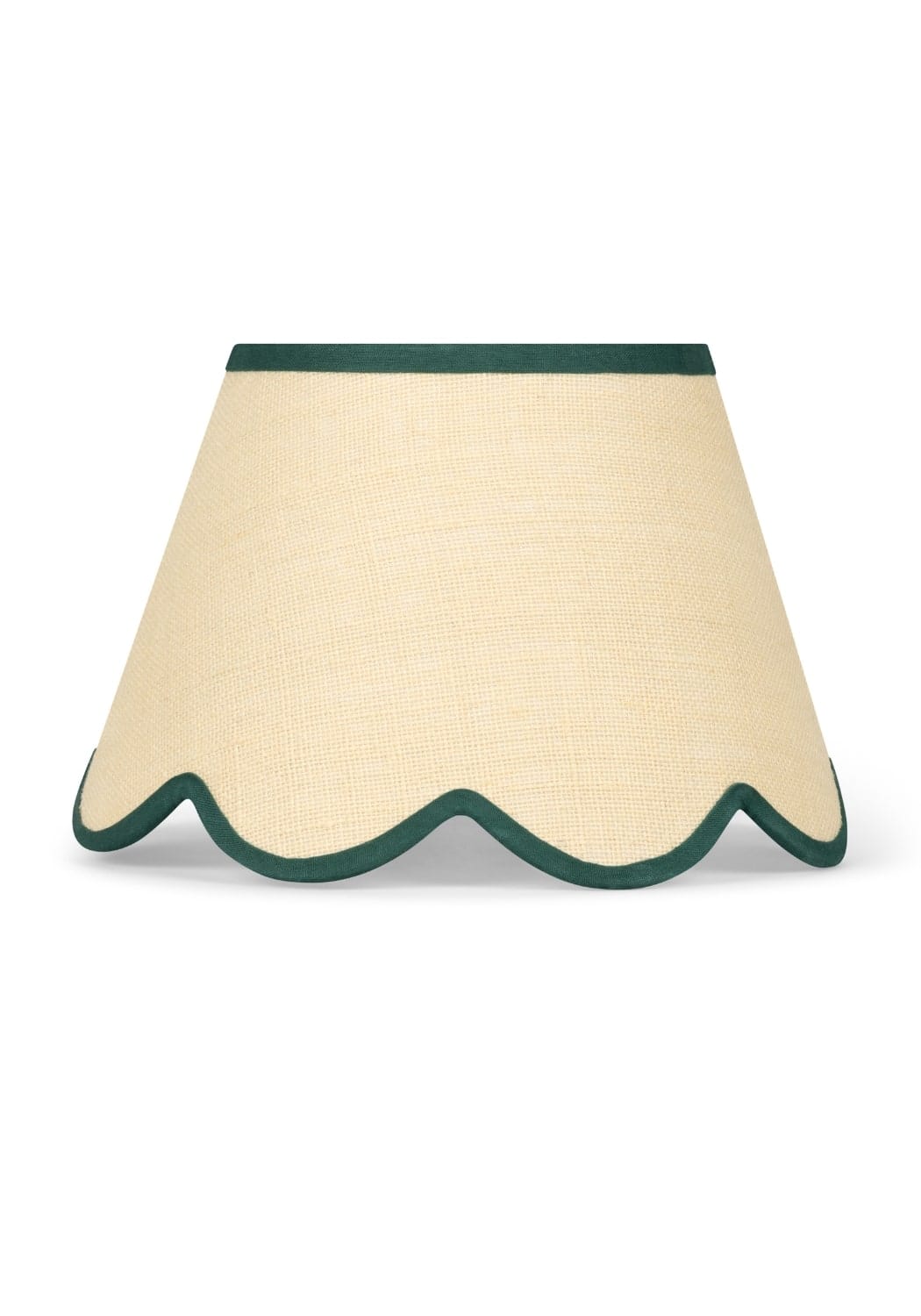Green Petal Jute Scallop Lampshade
