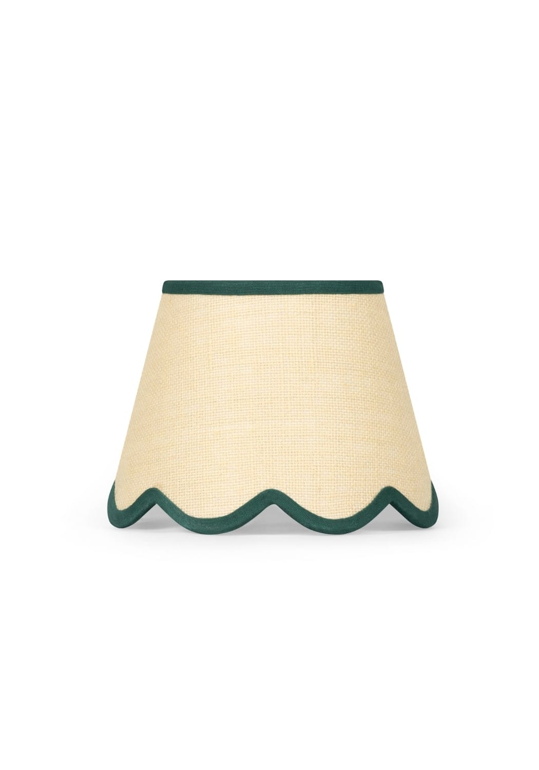 Green Petal Jute Scallop Lampshade