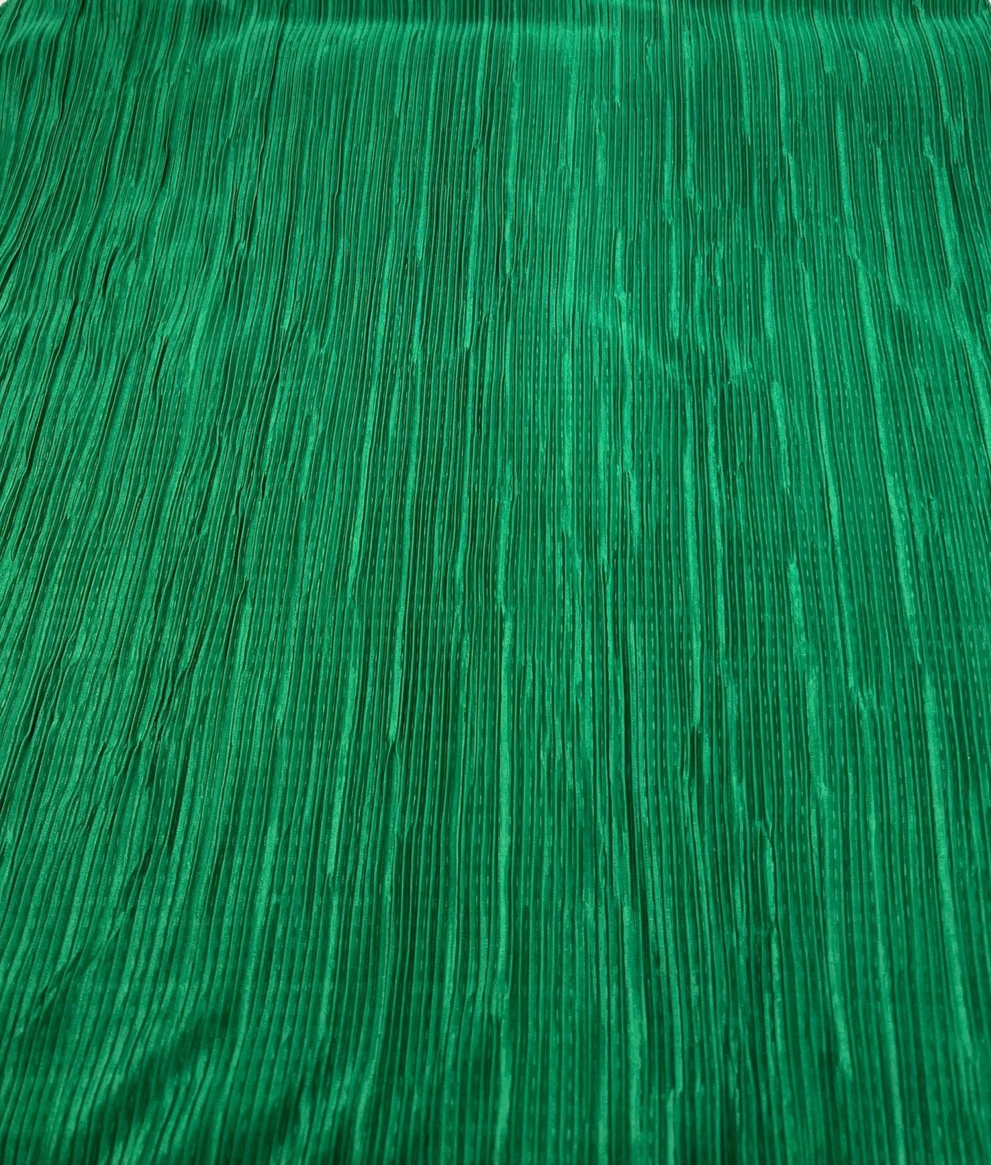 Green Plisse Pleated 2 Way Stretch Fabric