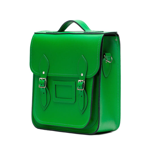 Handmade Leather City Backpack - Green