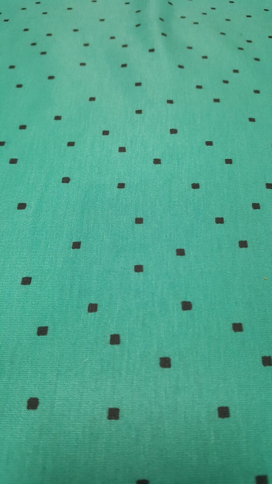 Green Small Square Print Spun Poly Stretch Fabric