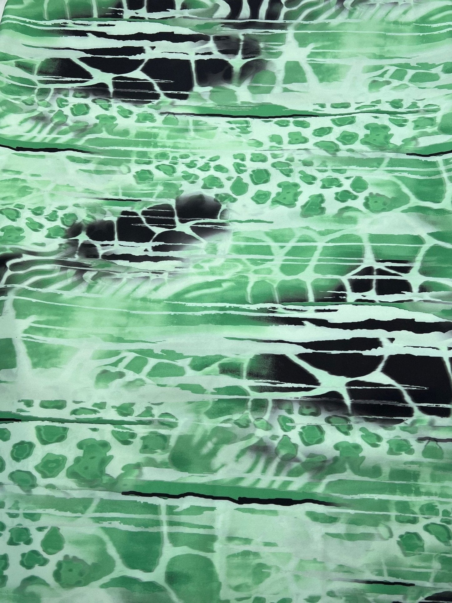 Green Snake Plain Scuba Fabric