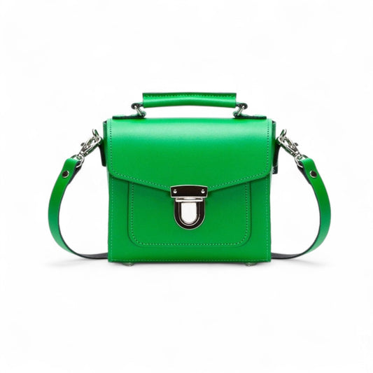 Handmade Leather Sugarcube Handbag - Green