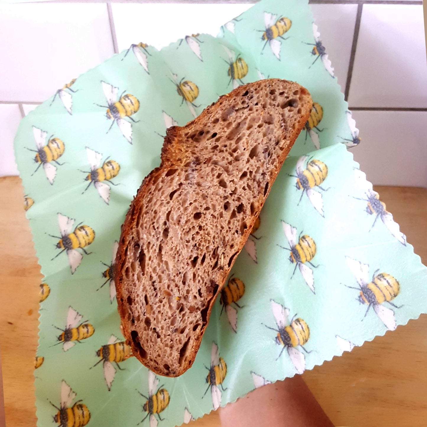 Honey Bee Good Set of 3 Handmade Beeswax Wraps | Bee Happy