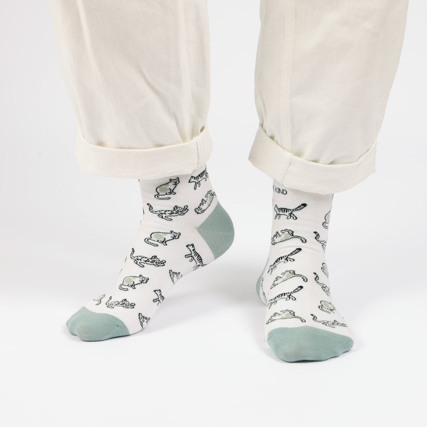 Save the Green Cat Bamboo Socks