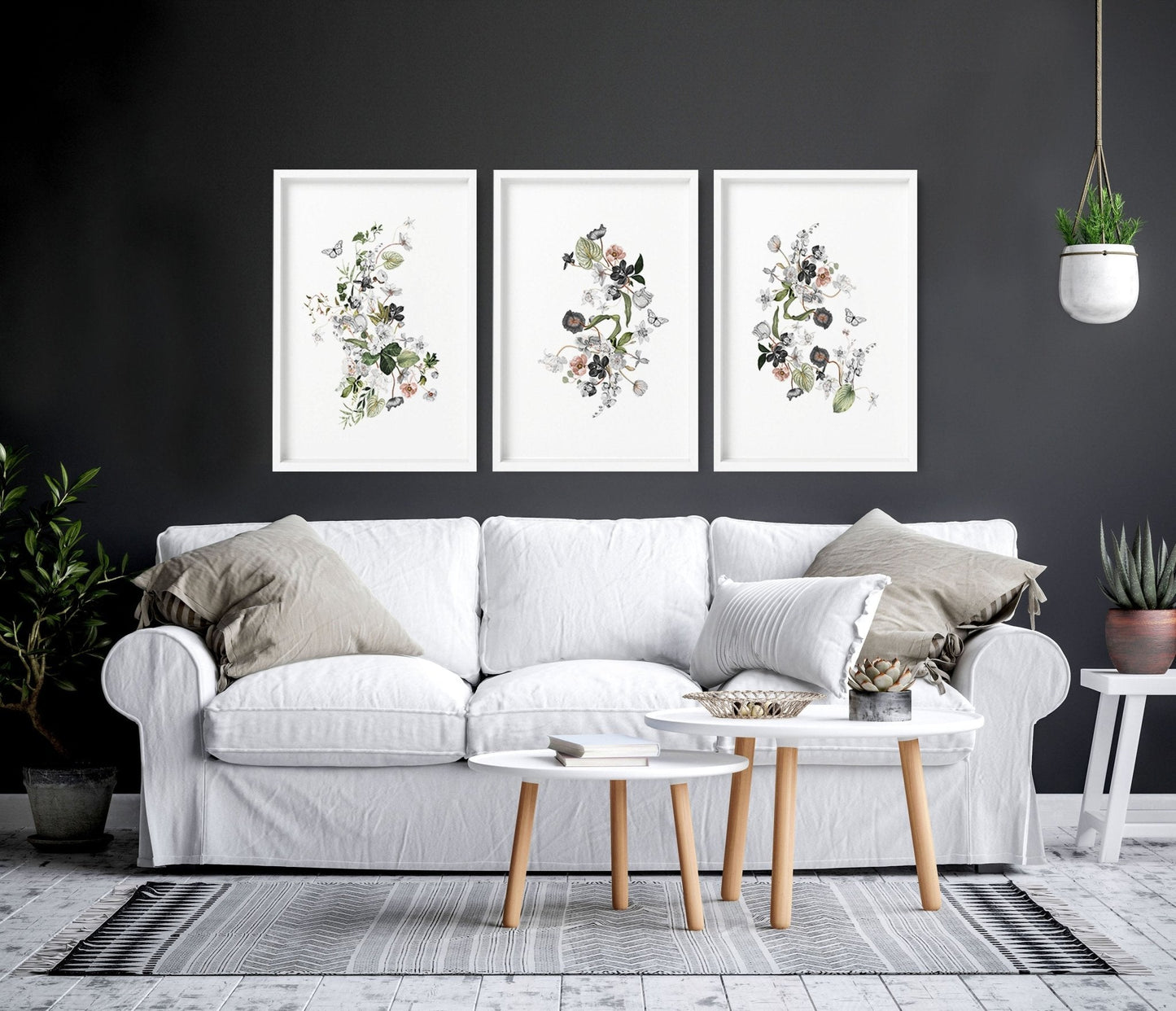 Greenery wall art | set of 3 wall art prints