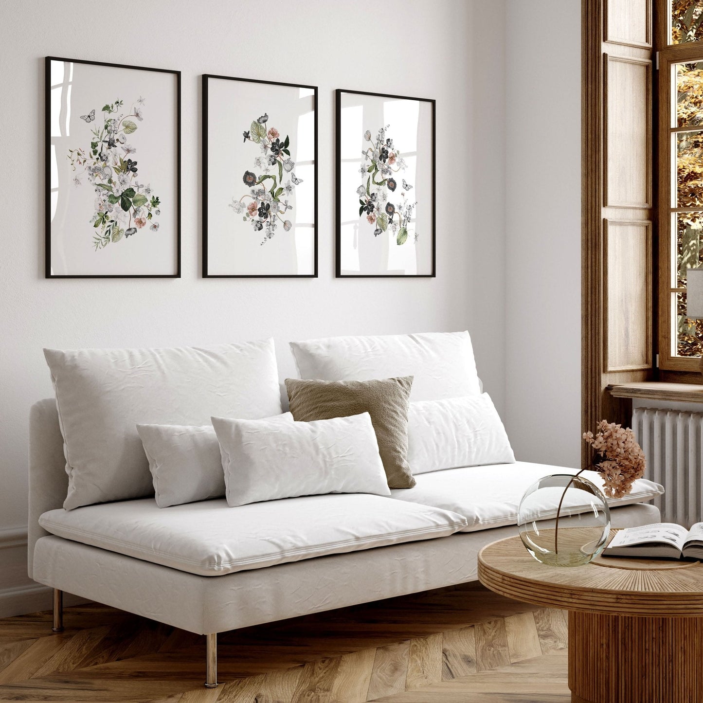 Greenery wall art | set of 3 wall art prints