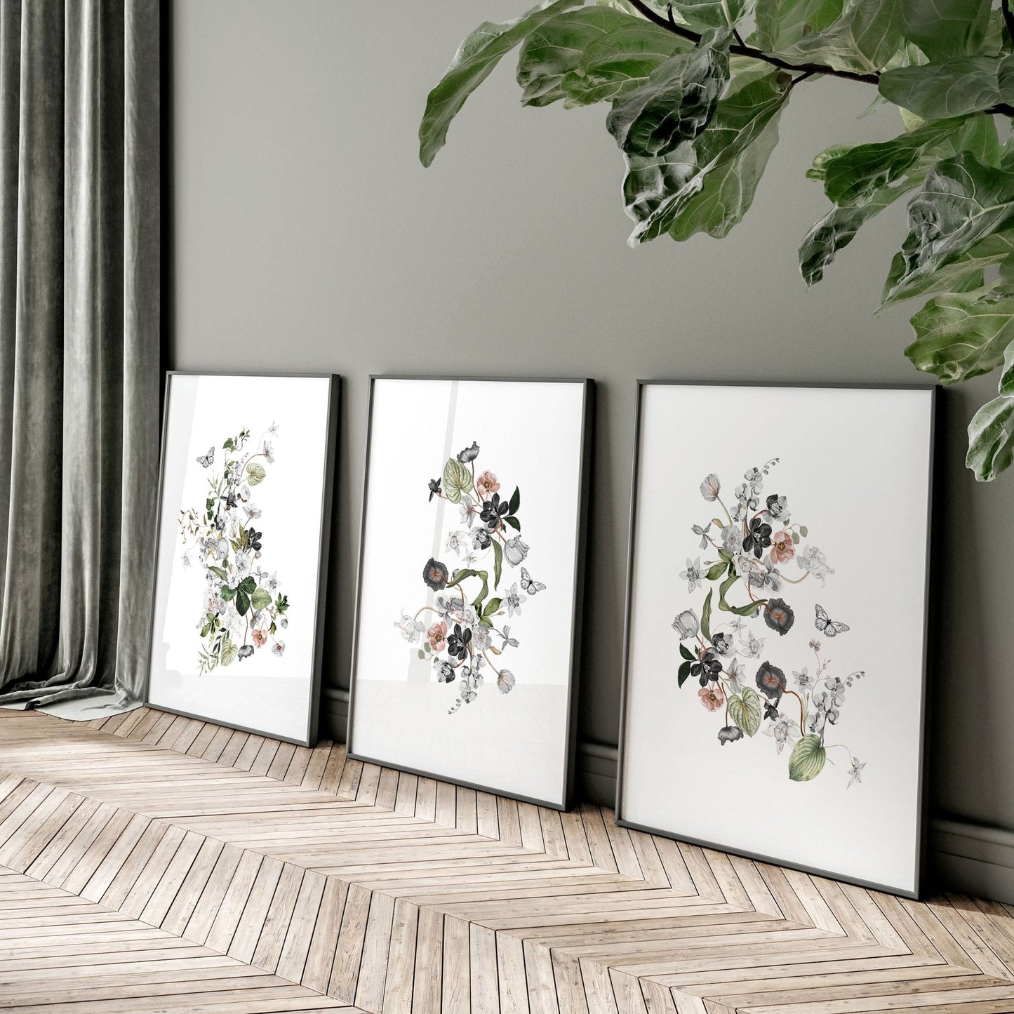 Greenery wall art | set of 3 wall art prints
