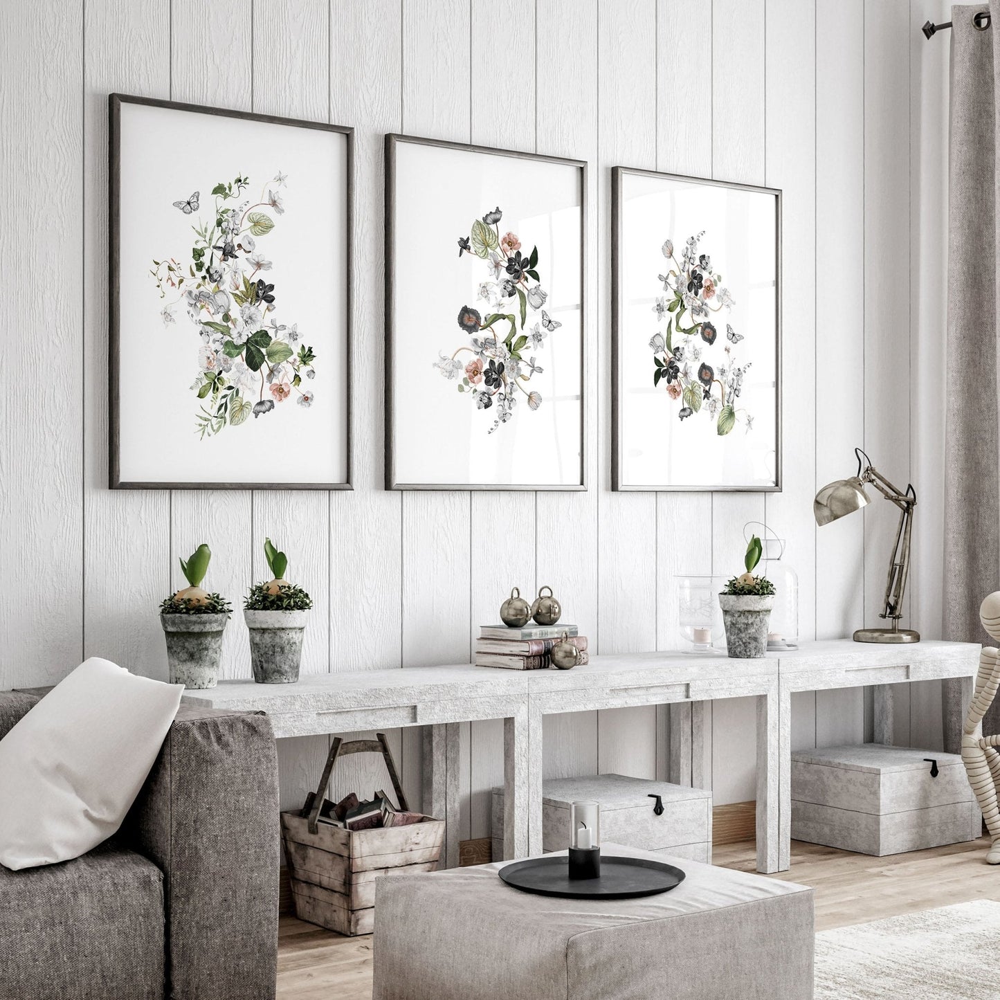 Greenery wall art | set of 3 wall art prints