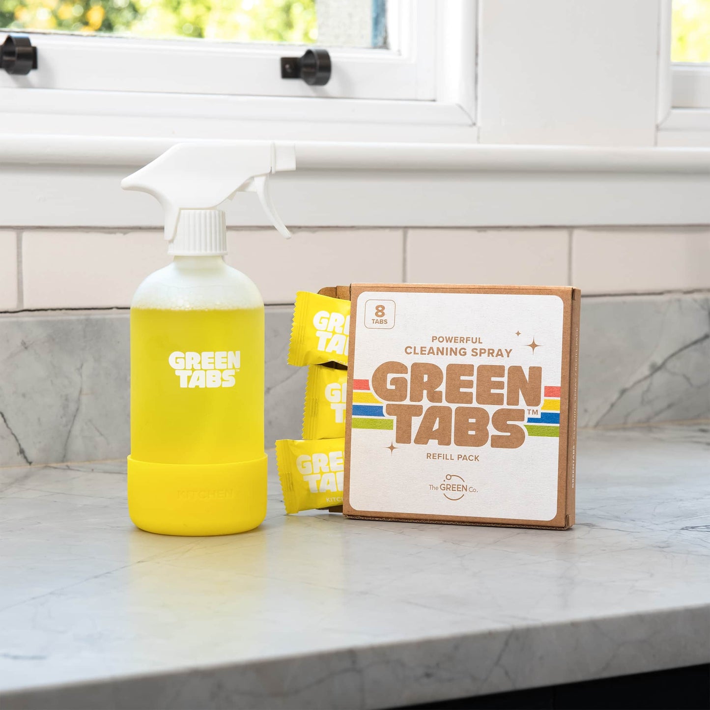GreenTabs™ Cleaning Spray Refills – 8 Pack Plant-Powered, Plastic-Free & Eco-Friendly