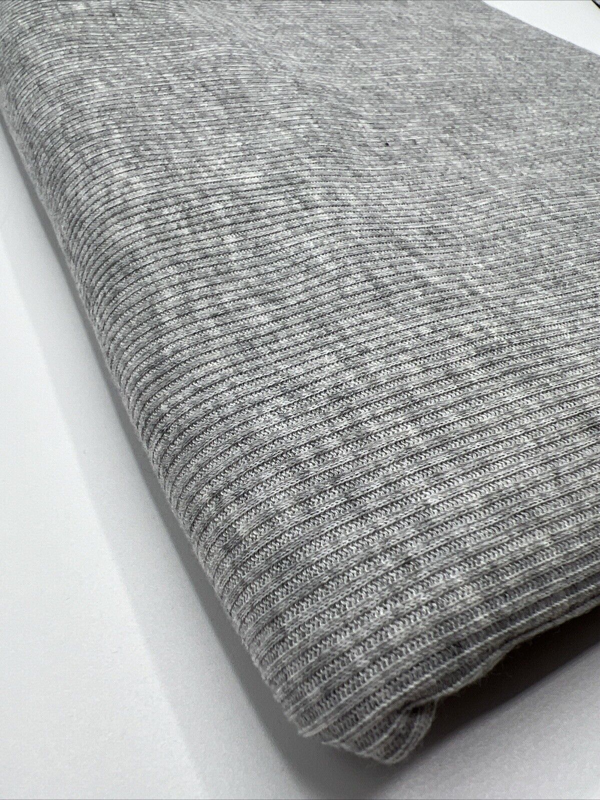 Grey 2X1 Fine Rib Stretch Fabric