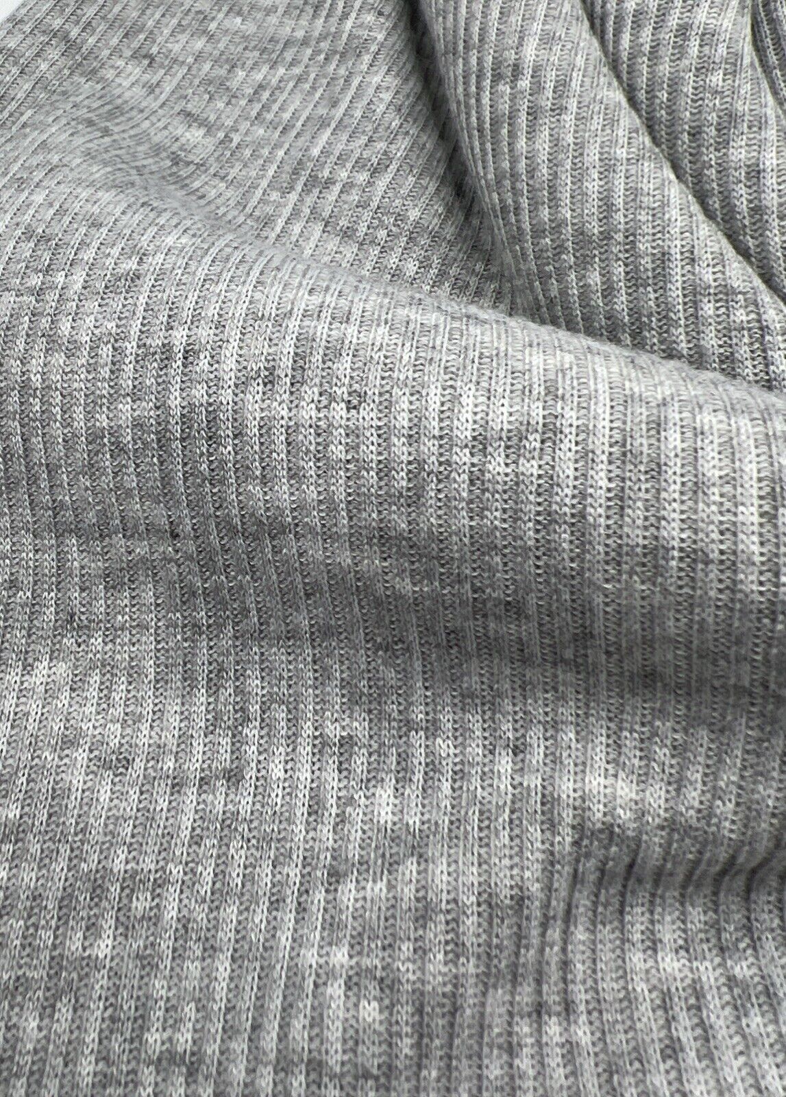 Grey 2X1 Fine Rib Stretch Fabric