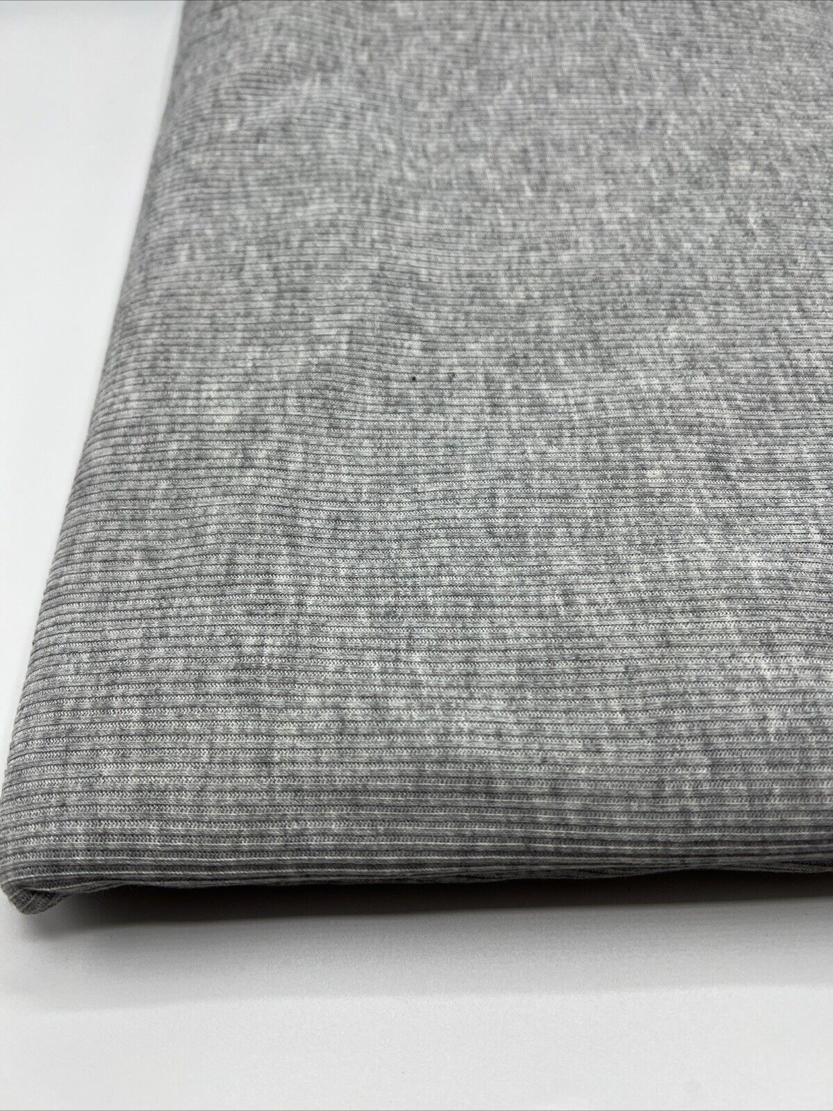 Grey 2X1 Fine Rib Stretch Fabric