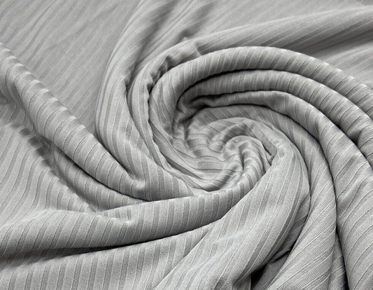 Grey 8x4 Wide Rib Stretch Fabric