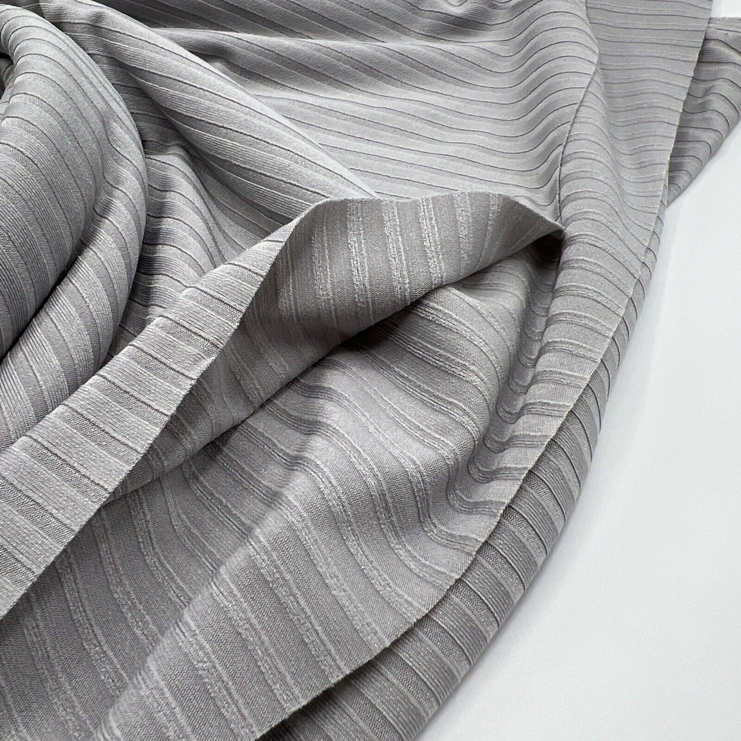 Grey 8x4 Wide Rib Stretch Fabric