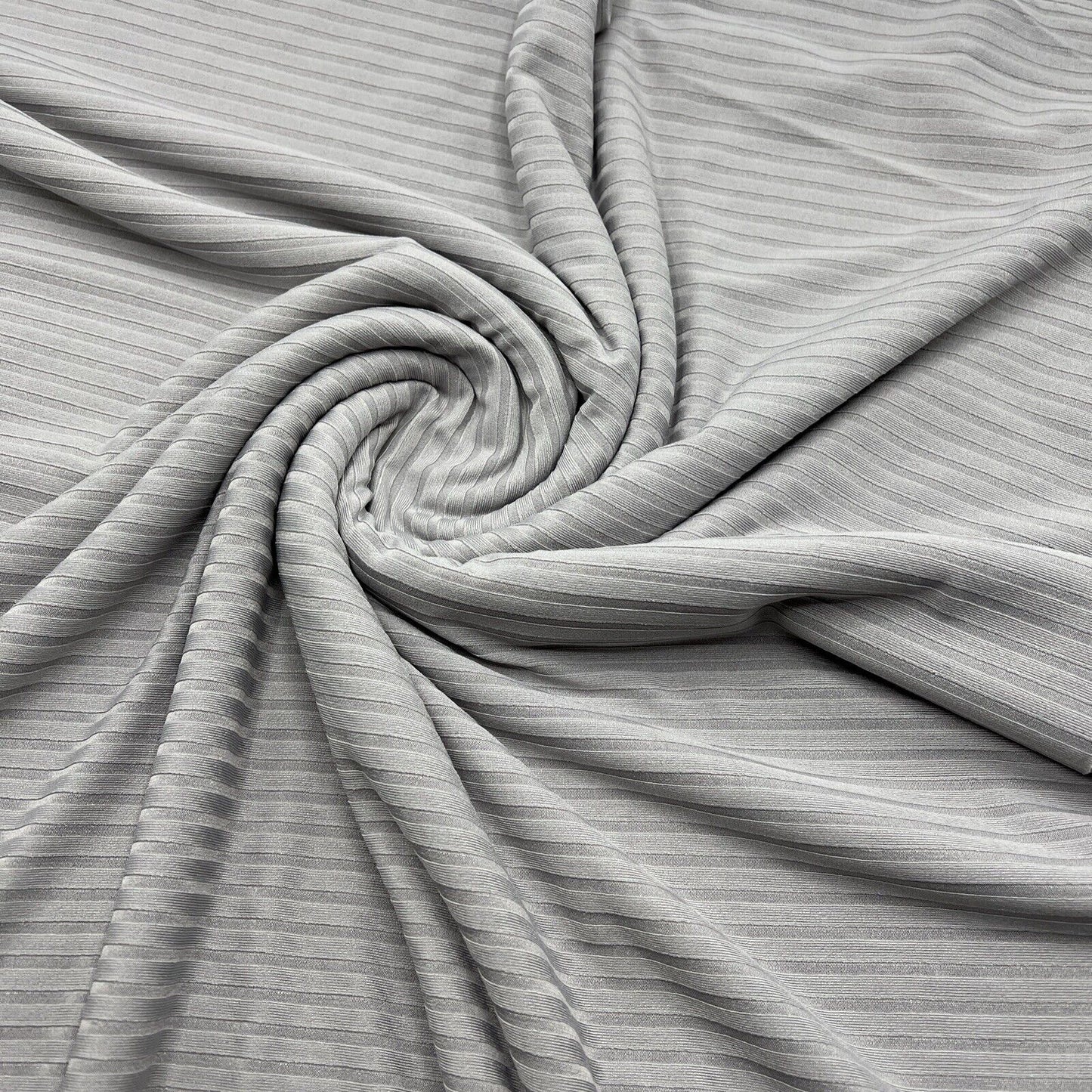Grey 8x4 Wide Rib Stretch Fabric