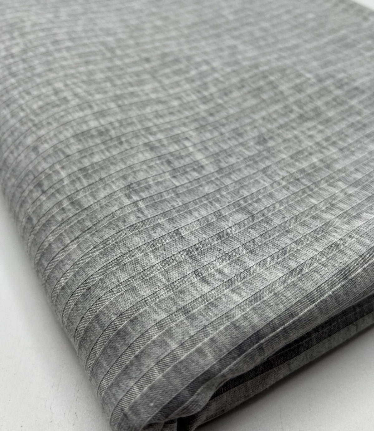 Grey 8x4 Wide Soft Rib Stretch Fabric