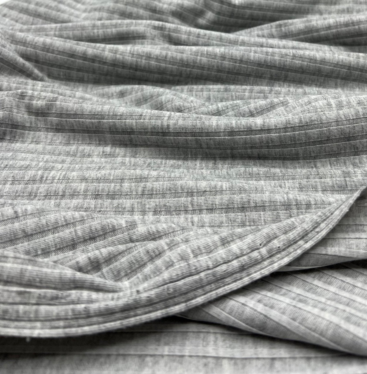 Grey 8x4 Wide Soft Rib Stretch Fabric