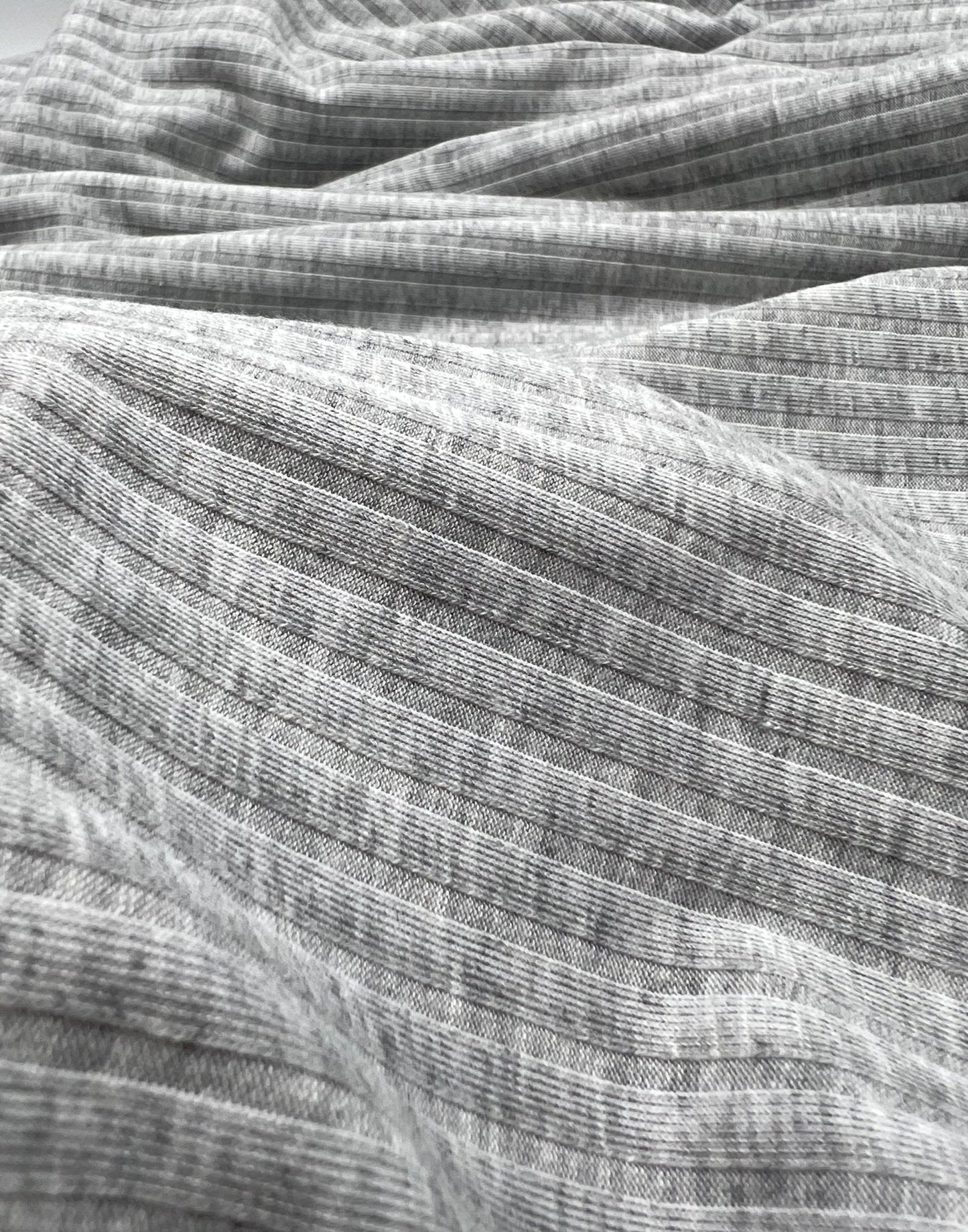 Grey 8x4 Wide Soft Rib Stretch Fabric