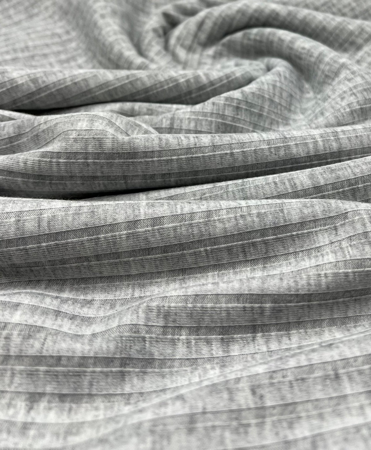 Grey 8x4 Wide Soft Rib Stretch Fabric