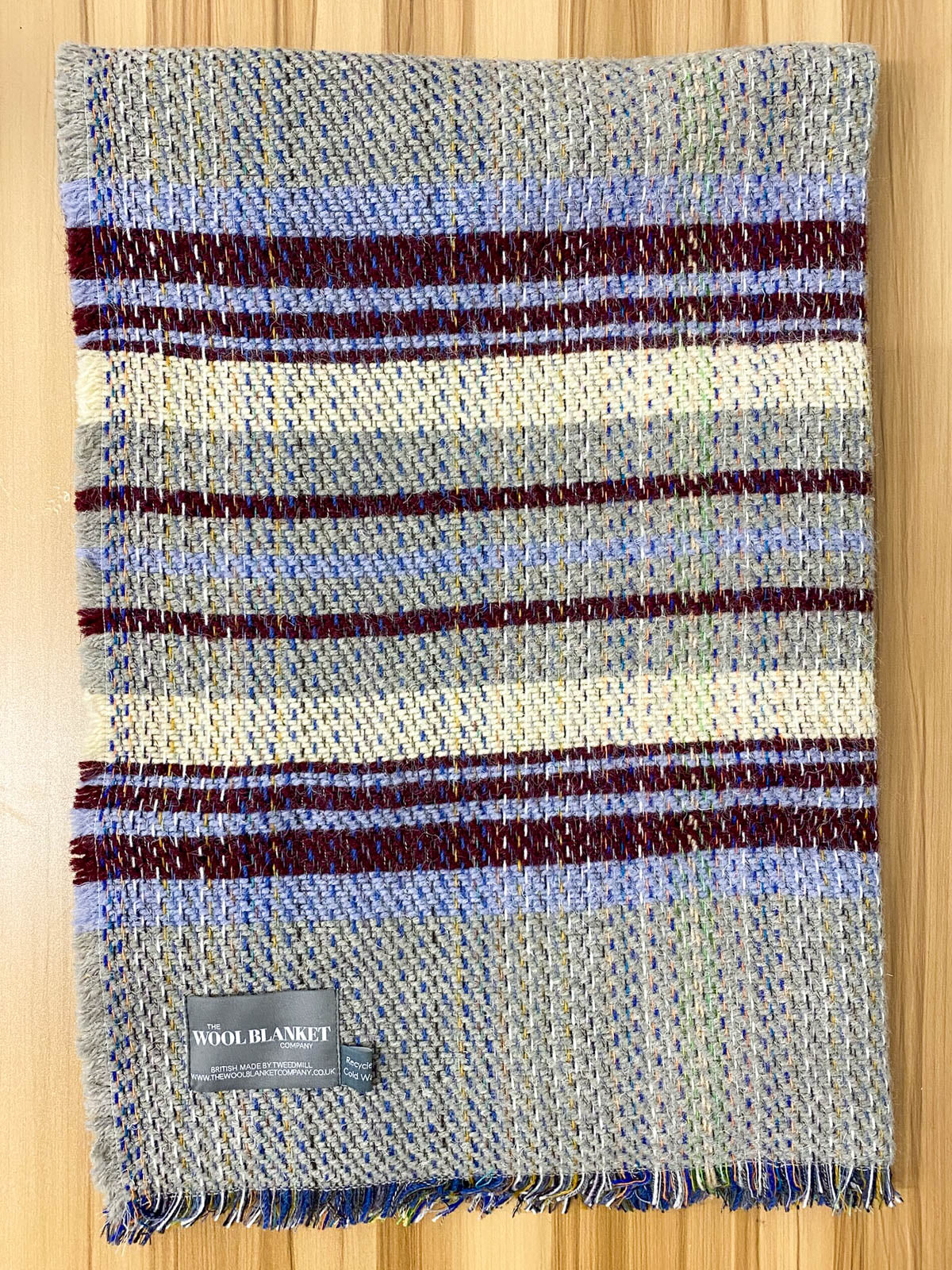 Small Checked Random Recycled Wool Blanket