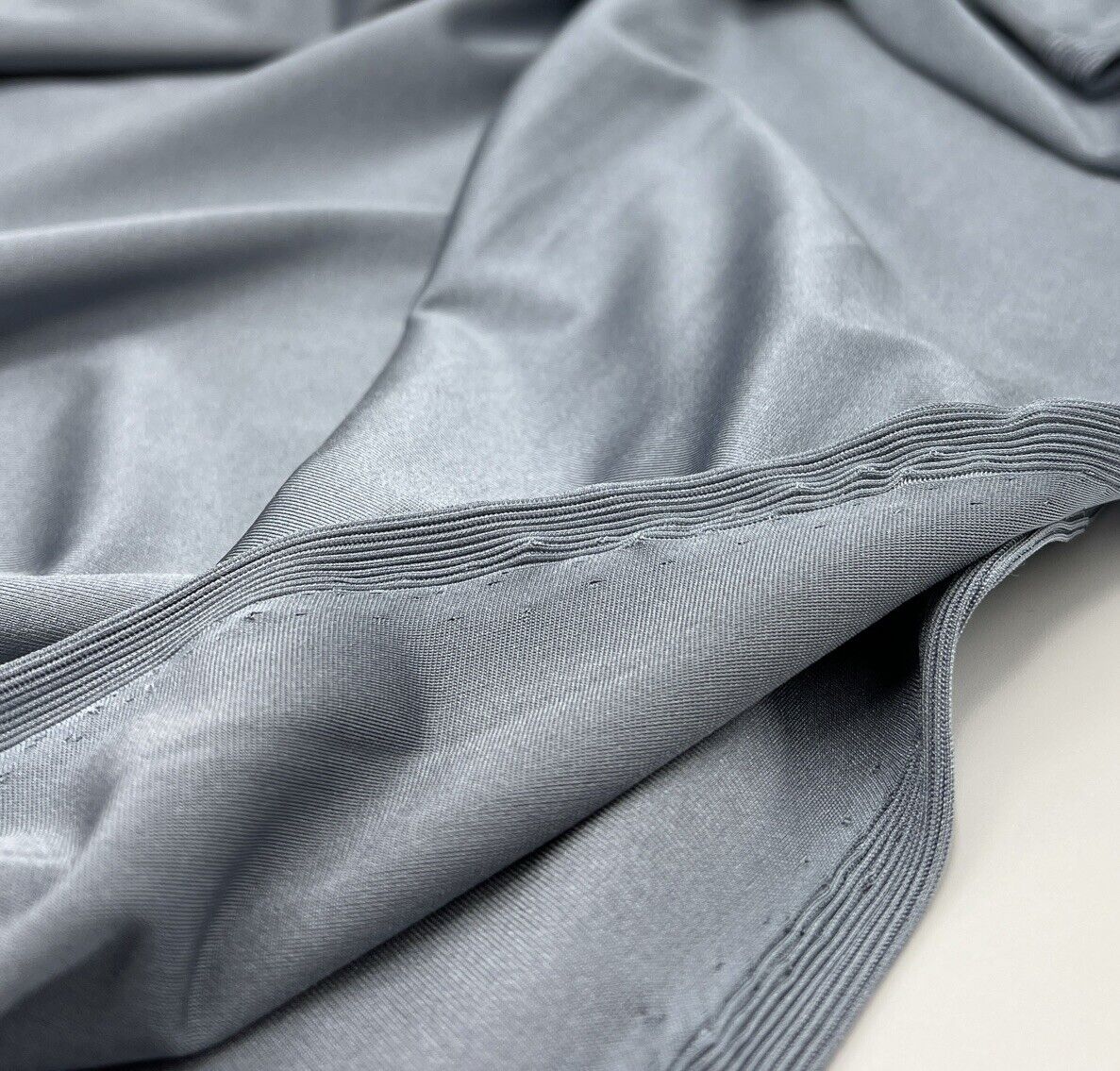 Grey Blue Tint Swimwear / Sportswear 4 Way Stretch Fabric